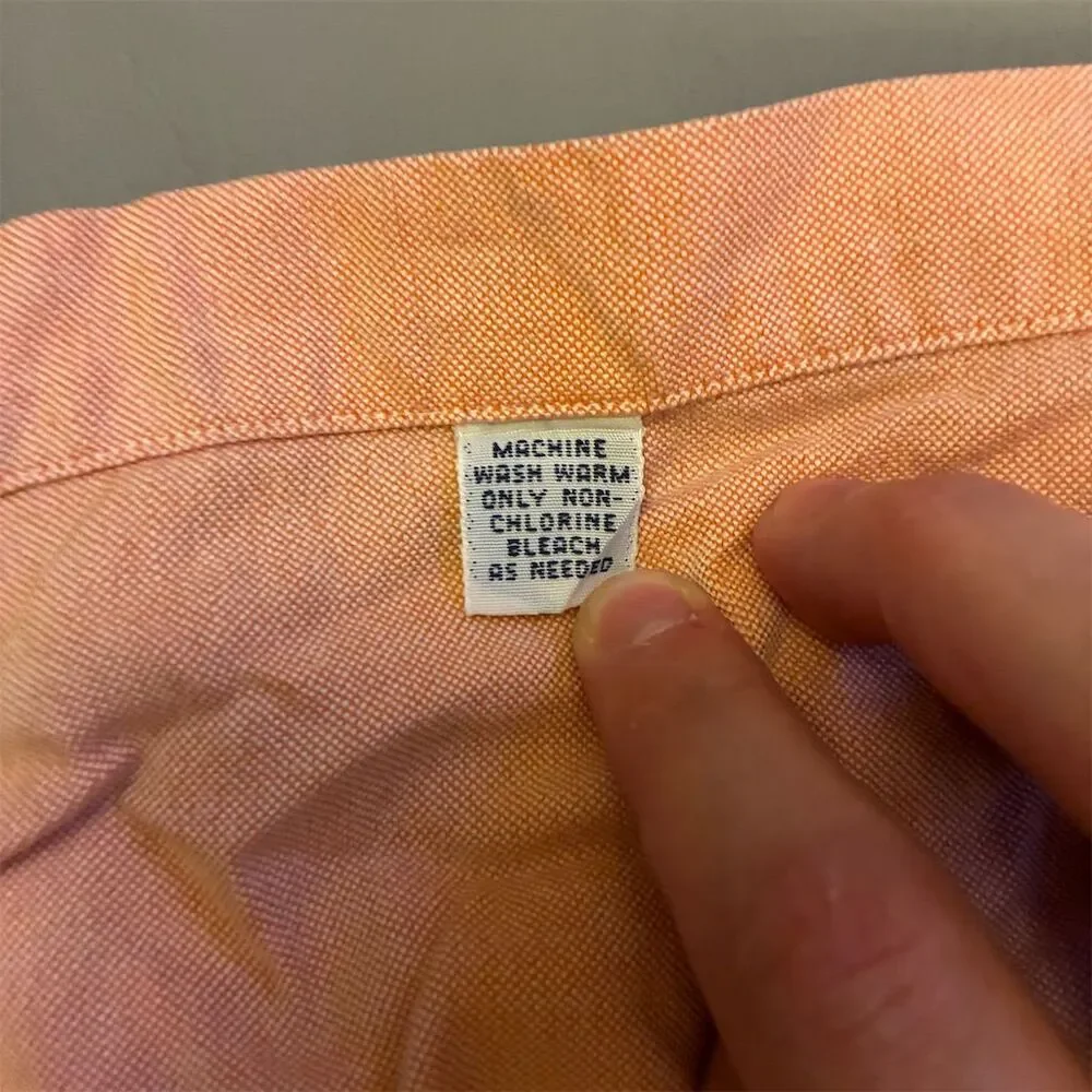 Ralph Lauren Men's XL Orange Short Sleeve Button‎ Down Shirt Casual